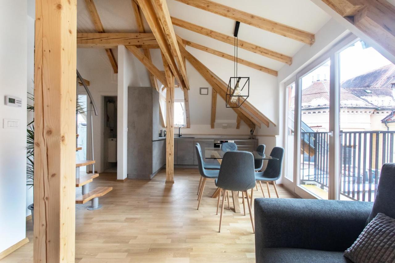 Bright & Spacious Loft In The Heart Of Old Town Lubiana Esterno foto